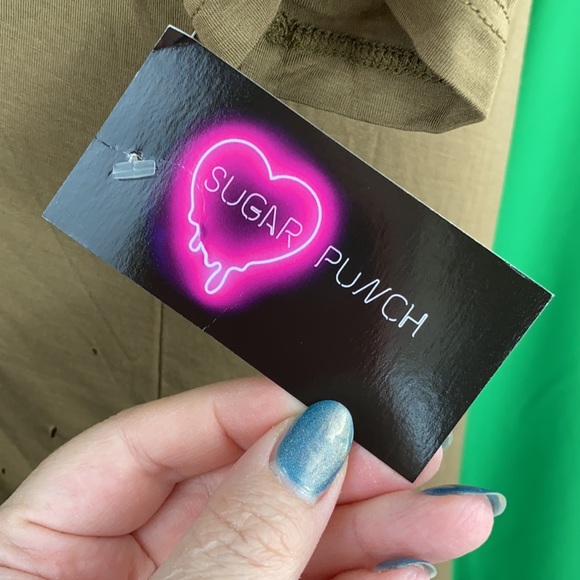 Olive Distressed V-Neck Tee - Picture 9 of 11